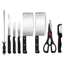 Kit 2 Conjuntos de facas e afiador de cozinha LS-311 Kit 2 Conjuntos de facas e afiador de cozinha LS-311