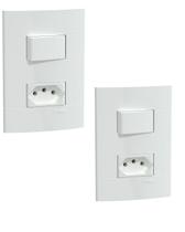 kIT 2 CONJUNTOS DE INTERRUPTORES+TOMADA 10A 250V SCHNEIDER kIT 2 CONJUNTOS DE INTERRUPTORES+TOMADA 10A 250V SCHNEIDER