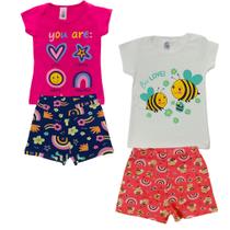 Kit 2 Conjuntos de Menina Infantil Verão
