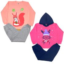 Kit 2 Conjuntos De Moletom Juvenil Inverno Menina Atacado Kit 2 Conjuntos De Moletom Juvenil Inverno Menina Atacado