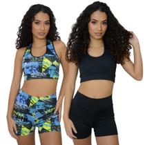 Kit 2 conjuntos femininos academia moda fitness Kit 2 conjuntos femininos academia moda fitness