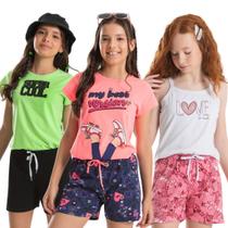 Kit 2 Conjuntos Infantil Juvenil Feminino Menina Tamanho 12 ao 16 anos