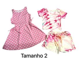 Kit 2 conjuntos infantil meninas verão