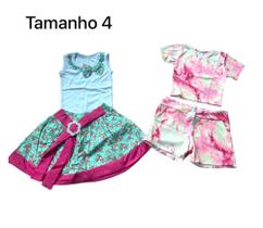 Kit 2 conjuntos infantil meninas verão