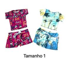 Kit 2 conjuntos infantil meninas verão