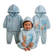 Kit 2 Conjuntos Infantil Roupa Bebê Inverno Estampa Digital Kit 2 Conjuntos Infantil Roupa Bebê Inverno Estampa Digital