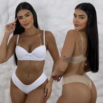 Kit 2 Conjuntos Lingerie básico com calcinha fio duplo Microfibra Dia a Dia Atacado Revenda Kit 2 Conjuntos Lingerie básico com calcinha fio duplo Microfibra Dia a Dia Atacado Revenda