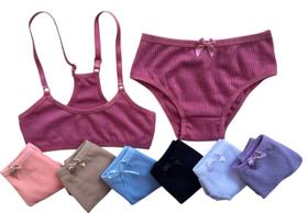 Kit 2 conjuntos lingerie infantil menina suede nadador sem bojo P ao GG Kit 2 conjuntos lingerie infantil menina suede nadador sem bojo P ao GG