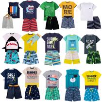 Kit 2 Conjuntos Menino Roupa Infantil Bebê Verão Masculino Kit 2 Conjuntos Menino Roupa Infantil Bebê Verão Masculino