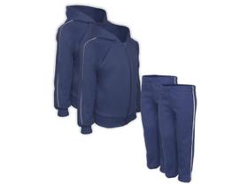Kit 2 Conjuntos Moletom Juvenil Azul Marinho
