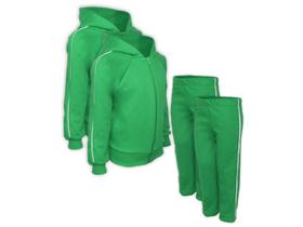 Kit 2 Conjuntos Moletom Juvenil Verde Bandeira