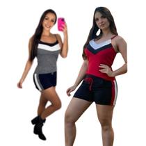 Kit 2 Conjuntos Regata com Short Adulto - Momento Vestidos