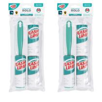 Kit 2 Conjuntos Rolo Adesivo 3 Pçs para Rolinho Tira Pelos Flash Limp CST0085