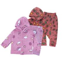 Kit 2 Conjuntos Soft Bebê Quentinho Peluciado Longo Inverno Kit 2 Conjuntos Soft Bebê Quentinho Peluciado Longo Inverno
