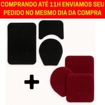Kit 2 Conjuntos Tapete Jogo De Banheiro 6 Peças Preto E Vin Kit 2 Conjuntos Tapete Jogo De Banheiro 6 Peças Preto E Vin