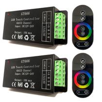 Kit 2 Controle + Comando Touch Refletores LED RGB Sem Fio - Globaltech Brasil