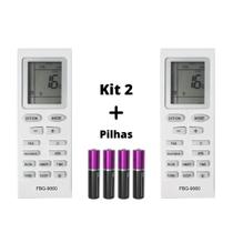 Kit 2 Controle Compatível Com Ar Condicionado Slipt Gree