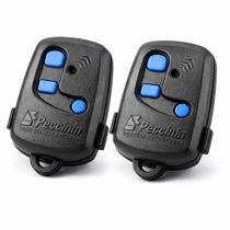Kit 2 Controle Remoto 3C 433MHz Peccinin Rolling Code 3 Botões Portão Eletrônico Preto