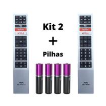 Kit 2 Controle Remoto Compatível Aoc Smart Tv 4k Led