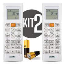 Kit 2 Controle Remoto Compatível Ar Condicionado Universal Inverter