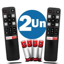 Kit 2 Controle Remoto Compatível Com Smart Tv TCL Android GloboPlay Netflix com Pilhas Inclusas Kit 2 Controle Remoto Compatível Com Smart Tv TCL Android GloboPlay Netflix com Pilhas Inclusas