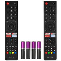 Kit 2 Controle Remoto Compatível Philco Smart TV 4K PTV42