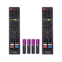 Kit 2 Controle Remoto Compatível Philco Smart Tv Ptv32g52s
