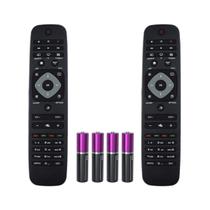 Kit 2 Controle Remoto Compatível Smart Tv Philips Led Lcd 3d - FBG