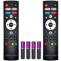 Kit 2 Controle Remoto Compatível TV Aiwa Smart AWS-TV-43