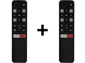 Kit 2 Controle Remoto Compatível Tv Tcl Android 4k Netflix Le-9071