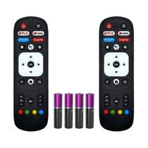 Kit 2 Controle Remoto Para Smart Tv Vizzion Android BR32D