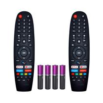 Kit 2 Controle Remoto Para TV Multilaser Smart Tl042 Tl045 - Skylink