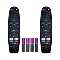 Kit 2 Controle Remoto Para TV Multilaser Smart Tl042 Tl045 - VC