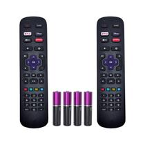 Kit 2 Controle Remoto Para TV Philco / Aoc Roku Smart TV