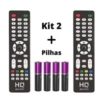 Kit 2 Controle Remoto Tv Hqtv Hq Led Hqtv32hd Hqtv39hd Pilha
