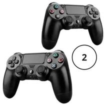 Kit 2 Controles - Compatível Playstation 4 - Preto