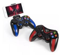 kit 2 Controles GamePad Joystick Compatível Pc Android ios Tabled e Smart TV Sem Fio Bluetooth Wireles Presente dias dos Namorados - X3