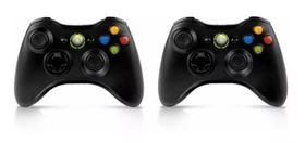 Kit 2 Controles Joystick Compatível Xbox 360, Slim Pc Sem Fio Wireless Bluetooth