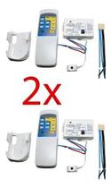 Kit 2 Controles Remoto Ventilador Teto + Suporte