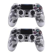 Kit 2 Controles Sem Fio Compativel Ps 4 Pc Gamer Joystick Manete Camuflado
