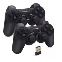 Kit 2 Controles Sem Fio Tomate Game Pad Joystick Usb