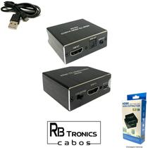 Kit 2 Conversor Extrator De Áudio HDMI 4k 2160p - Rb Tronics