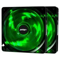 Kit 2 Cooler Fan Basic Verde 4 Leds Para Gabinete 120mm x 120mm Kit 2 Cooler Fan Basic Verde 4 Leds Para Gabinete 120mm x 120mm
