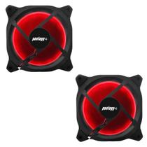 Kit 2 Cooler Fan Reinforced 5 Leds Para Gabinete 120mm x 120mm