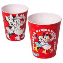 Kit 2 Copo Minnie 320ml Porta Lanche Infantil Escola Passeio