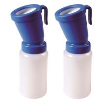 Kit 2 Copo Para Desinfetar Úbere Sem Retorno De Líquido Aplicador Dipping Azul Teto Vaca Leite Ordenha