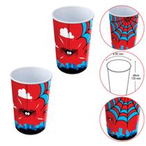 Kit 2 Copo Plástico 550ml Label Menino Vermelho e Azul 9x9x13cm Kit 2 Copo Plástico 550ml Label Menino Vermelho e Azul 9x9x13cm