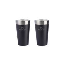 Kit 2 Copo Térmico Cerveja Stanley Inox s/ Tampa 473ml Preto