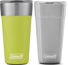 Kit 2 Copo Térmico de Cerveja C/abridor 600ml Coleman Inox / Light Green