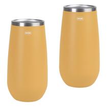 Kit 2 Copo Térmico Espumante Champagne Inox 165ml Bebida Quente Fria Dourado - 8043 Mor Kit 2 Copo Térmico Espumante Champagne Inox 165ml Bebida Quente Fria Dourado - 8043 Mor